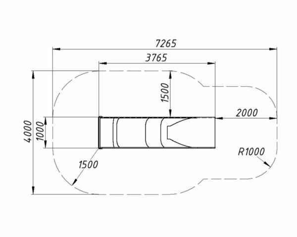 Горка на склон широкая 1800 мм