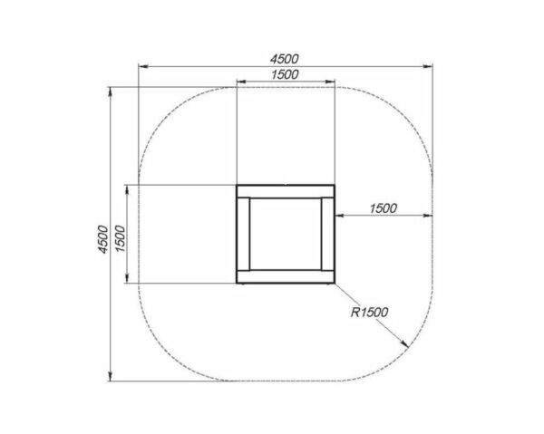 Песочница 1500x1500 мм