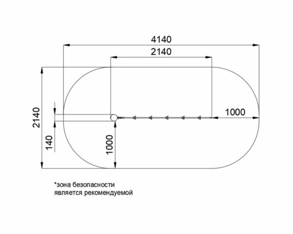 Столб с канатом на склон